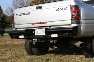 Fab Fours - Fab Fours DR94-T1650-1 Black Steel Ranch Rear Bumper - Image 3