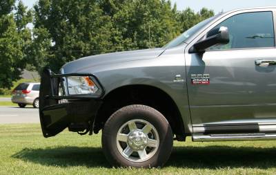 Fab Fours - Fab Fours DR10-S2960-1 Black Steel Front Ranch Bumper - Image 5