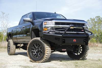 Fab Fours - Fab Fours CH14-S3062-1 Black Steel Front Ranch Bumper - Image 3