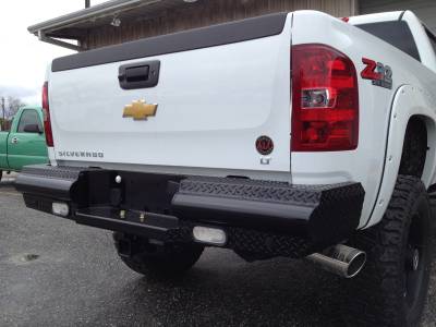Fab Fours - Fab Fours CH11-T2150-1 Black Steel Ranch Rear Bumper - Image 2