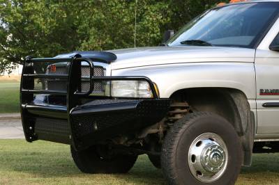 Fab Fours - Fab Fours DR94-S1560-1 Black Steel Front Ranch Bumper - Image 4