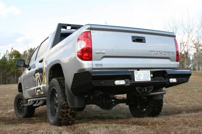 Fab Fours - Fab Fours TT14-T2850-1 Black Steel Ranch Rear Bumper - Image 2