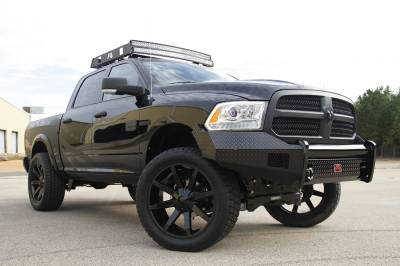 Fab Fours - Fab Fours DR13-K2961-1 Black Steel Front Bumper - Image 2