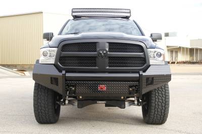 Fab Fours - Fab Fours DR13-K2961-1 Black Steel Front Bumper - Image 3