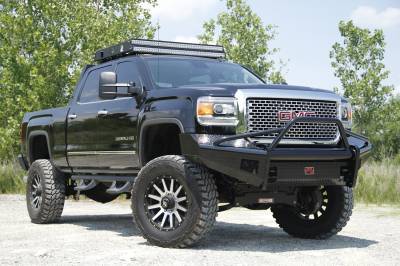 Fab Fours - Fab Fours GM14-S3162-1 Black Steel Front Ranch Bumper - Image 4