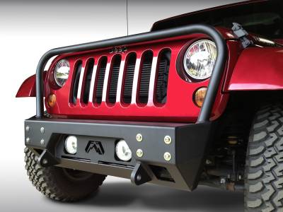 Fab Fours - Fab Fours JK07-B1856-B FMJ Stubby Winch Front Bumper - Image 3