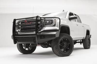 Fab Fours - Fab Fours GS16-K3960-1 Black Steel Front Bumper - Image 2