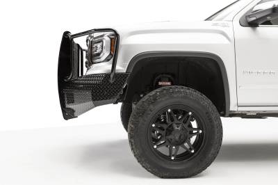 Fab Fours - Fab Fours GS16-K3960-1 Black Steel Front Bumper - Image 4