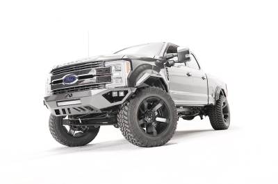 Fab Fours - Fab Fours FS17-V4161-B Open Fender Front Bumper - Image 3