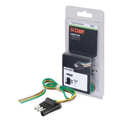CURT - CURT 58031 4-Way Flat Wiring Connector - Image 1