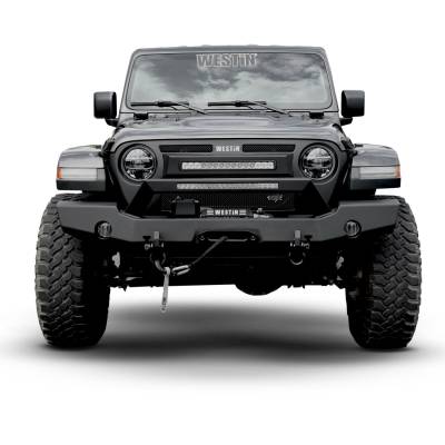 Westin - Westin 59-80125 WJ2 Full Width Front Bumper w/LED Light Bar Mount - Image 4