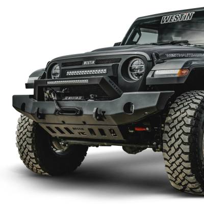 Westin - Westin 59-80125 WJ2 Full Width Front Bumper w/LED Light Bar Mount - Image 8