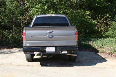 Fab Fours - Fab Fours FF09-T1750-1 Black Steel Ranch Rear Bumper - Image 2
