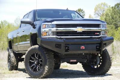 Fab Fours - Fab Fours CH14-S3061-1 Black Steel Front Ranch Bumper - Image 3