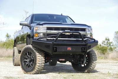 Fab Fours - Fab Fours CH14-S3062-1 Black Steel Front Ranch Bumper - Image 2