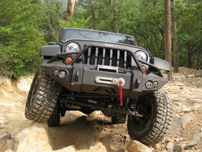 Fab Fours - Fab Fours JK07-B1850-B Lifestyle Winch Front Bumper - Image 4