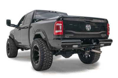 Fab Fours - Fab Fours DR19-T4450-1 Black Steel Rear Bumper - Image 2