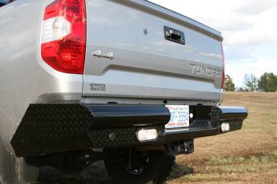 Fab Fours - Fab Fours TT14-T2850-1 Black Steel Ranch Rear Bumper - Image 4